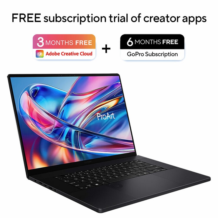 ASUS PRO ART, AMD Ryzen AI 9, 32GB RAM, 2TB SSD, NVIDIA 5070TI,16 Inch Laptop, H7606WR-SE004W