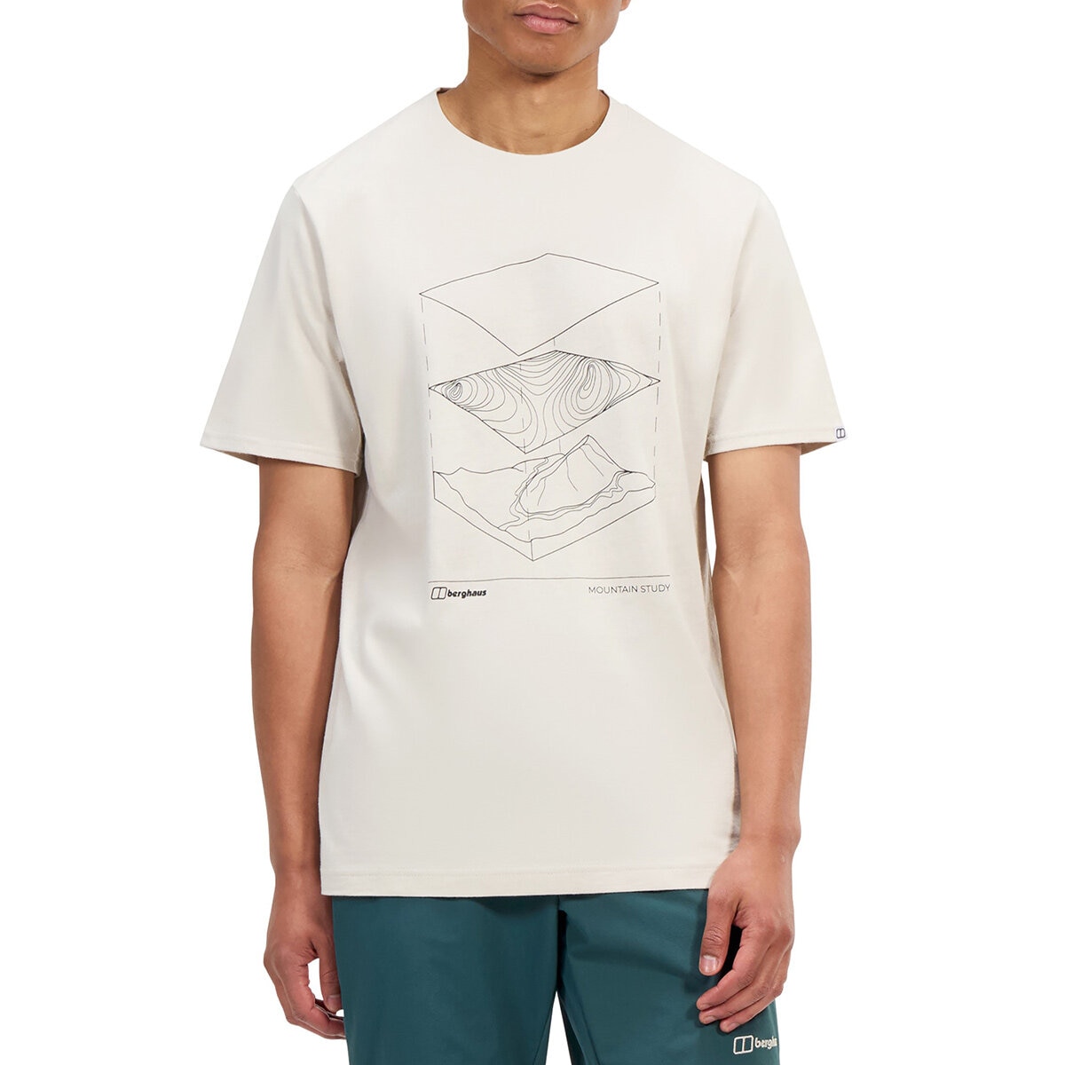 Berghaus Men's Logo Tee in Stone