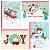 Hallmark Hand Crafted Christmas Card Assortment: Peanuts - 40 Pack