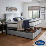 Silentnight Geltex Ultraflex 3000 Mattress & Full Ottoman Divan in Slate Grey, 2 Firmness Ratings in 3 Sizes