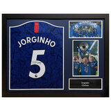 Jorginho Signed Framed Chelsea Shirt