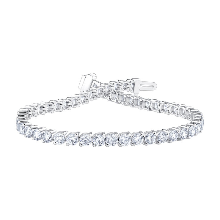 6.00ctw Round Brilliant Cut Diamond Tennis Bracelet, 18ct White Gold 6.00ctw Round Brilliant Cut Diamond Tennis Bracelet, 18ct White Gold