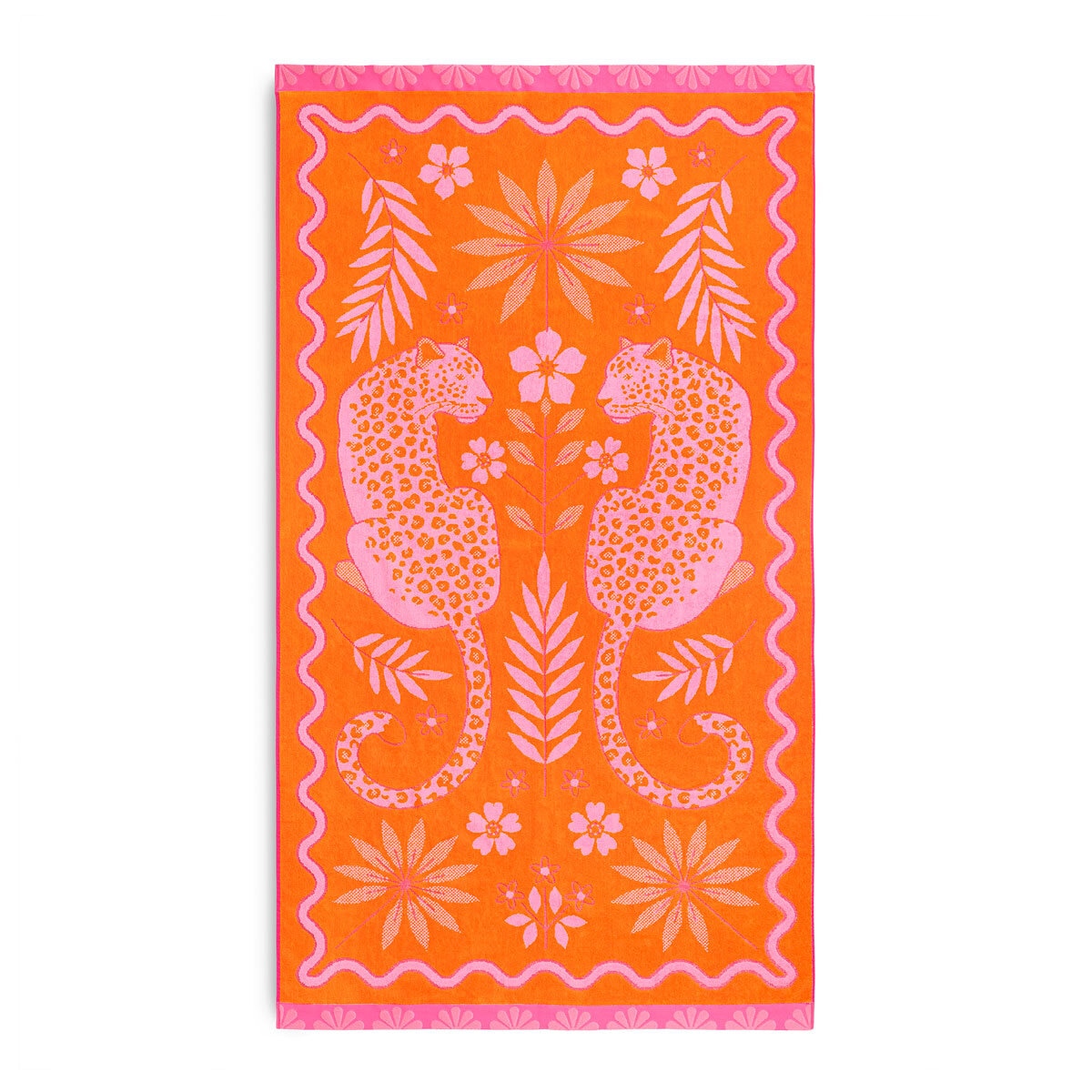 Welhome Leopard Dance Beach Towel, 102 x 183 cm
