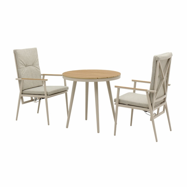 Bramblecrest Wisely 3 Piece Recliner Patio Set in Mocha