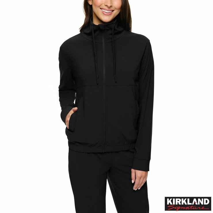 Kirkland Signature Women's Full Zip Active Jacket in Black Kirkland Signature Women's Full Zip Active Jacket in Black
