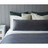 Belledorm Dark Grey Velvet Long Bolster Cushion, 43 x 120 cm Belledorm Dark Grey Velvet Long Bolster Cushion, 43 x 120 cm