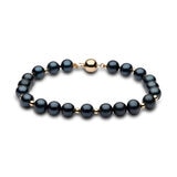 Black Pearl & Gold Bead Bracelet, 18ct Yellow Gold