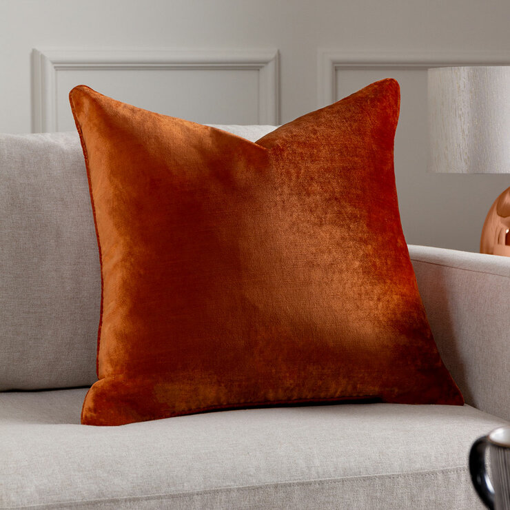 Paoletti Luxe Velvet Feather Fill Cushion 2 Pack in 5 Colours, 55 x 55 cm