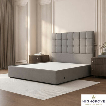 Highgrove Kavalan Grey Fabric Full Ottoman Bed Frame in 3 Sizes Highgrove Kavalan Grey Fabric Full Ottoman Bed Frame in 3 Sizes