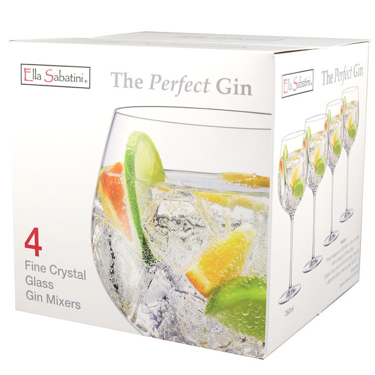 Ella Sabatini Crystal Gin Glasses, 4 Pack Costco UK