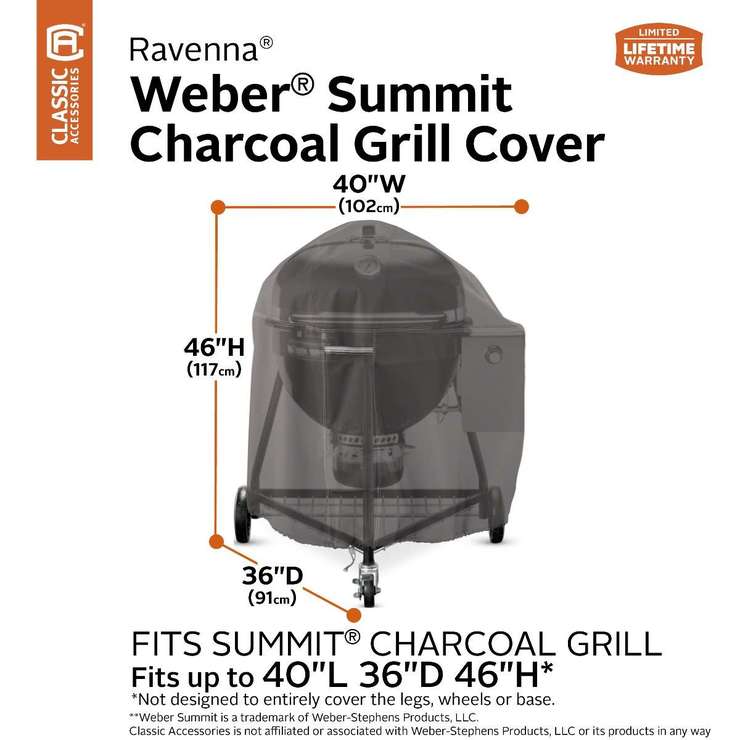 Classic Accessories Ravenna Charcoal Kettle Barbecue Grill Cover