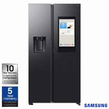 Samsung RS90F66BEFEU, Side by Side Fridge Freezer, E Rated in Black