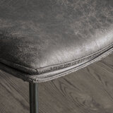 Gallery Hinks Grey Faux Leather Dining Chair
