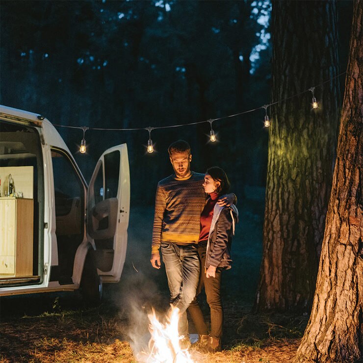 Feit 20ft (6.0m) Solar LED Outdoor IP65 Waterproof String Lights Set