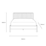 Gallery Wycombe Natural Oak Bed Frame, Double