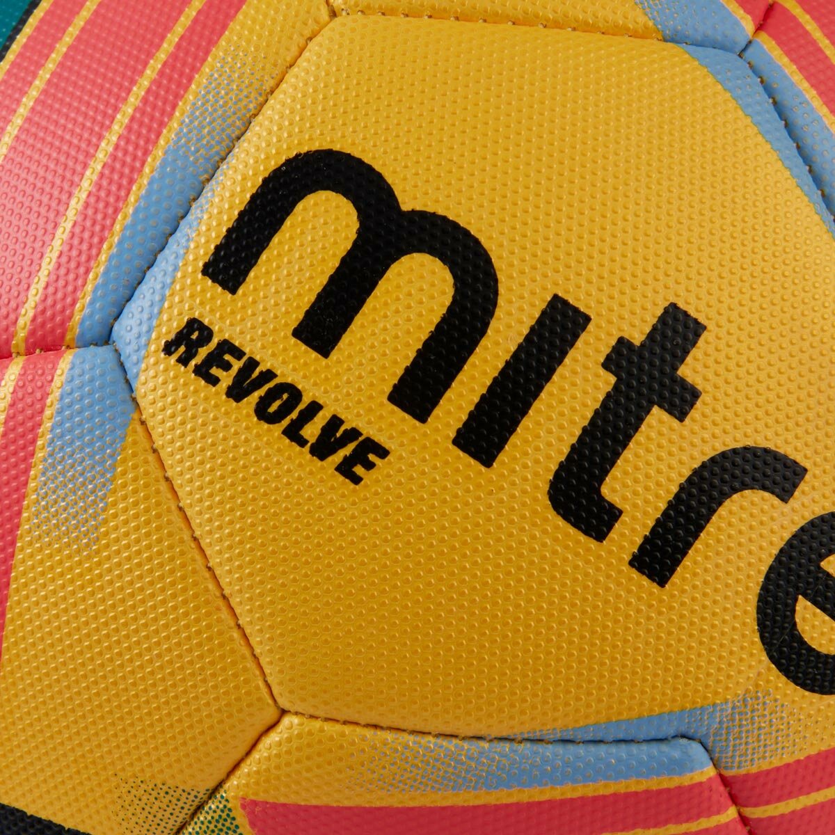 Studio image showing the texture of the yellow ball