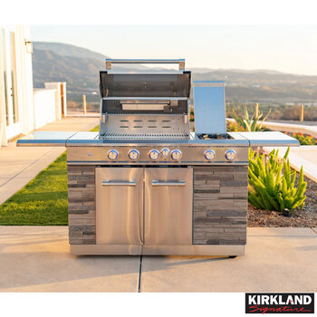 Kirkland Signature 7 Burner Mini Island Gas Barbecue Grill + Cover