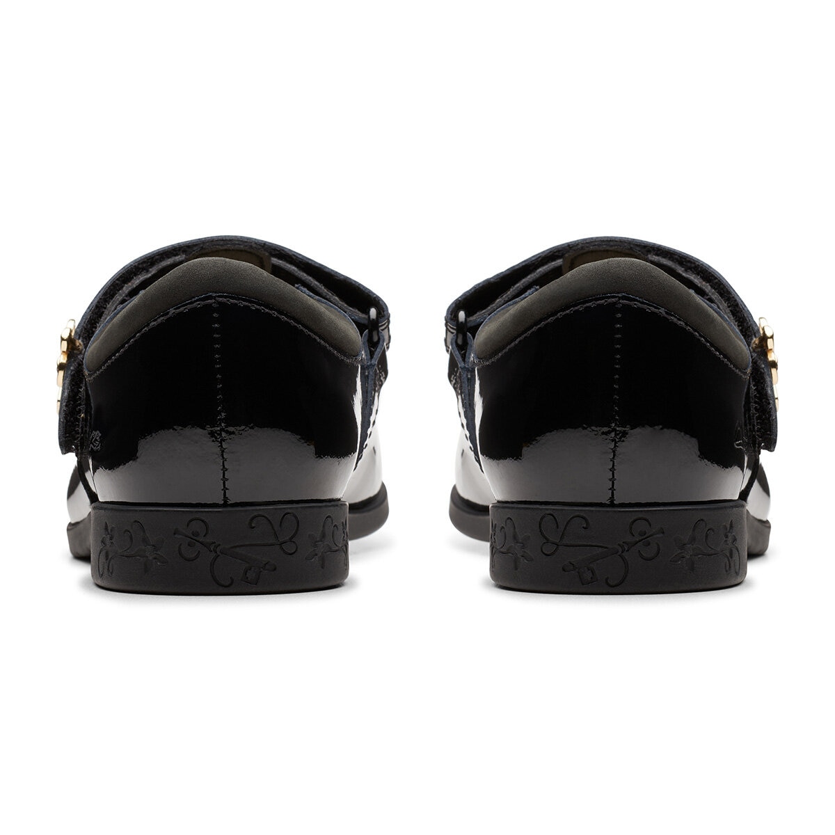 Clarks Kids Lock Shine Black Patent Shoes Clarks Kids Lock Shine Black Patent Shoes