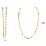 14ct Yellow Gold Rectangle Interlocking Necklace