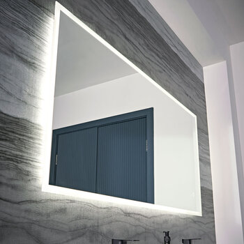 Tavistock Epsilon 1200 Dimmable Back Lit Mirror with Demister and Touch Control, 120 x 60 x 2.2 cm
