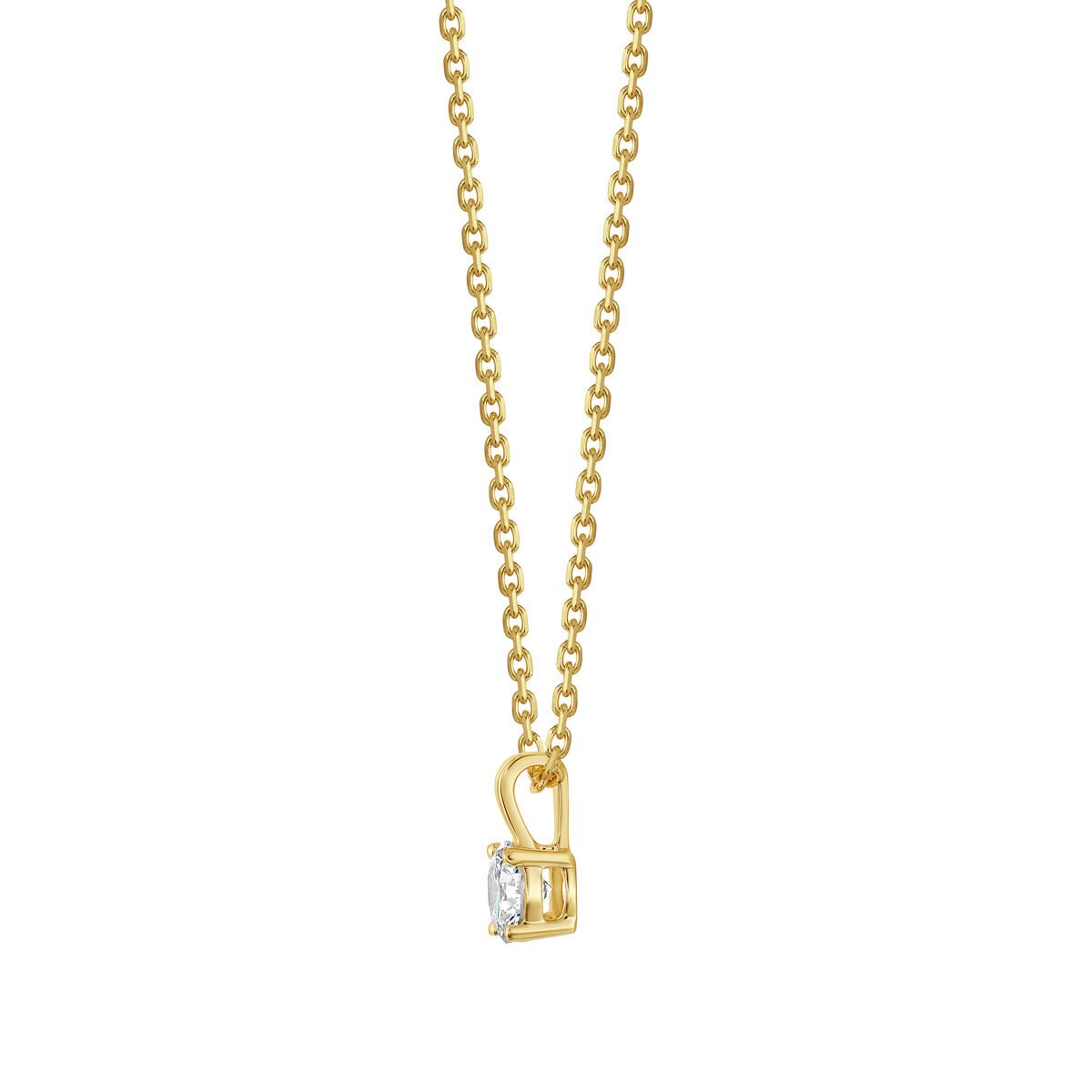 0.50ct Round Brilliant Cut Diamond Solitaire Pendant, 18ct Yellow Gold