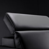 Valencia Barcelona Row of 3 Black Leather Power Reclining Home Theatre Seating with RGB LED