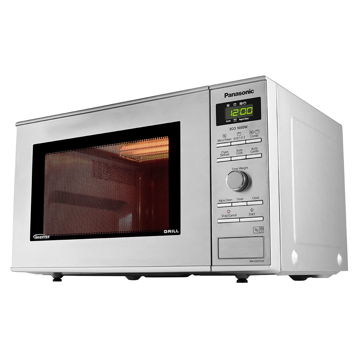 Panasonic 23 Litre 1000W Grill Microwave in Silver, NN-GD37HSBPQ