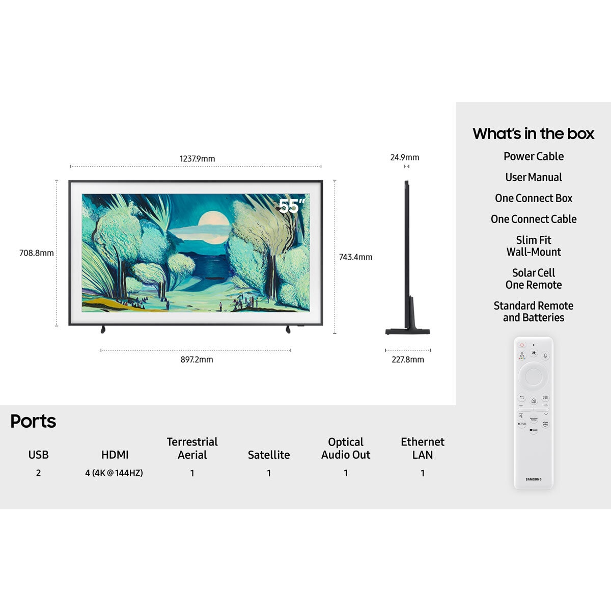 Buy Samsung QE55LS03FAUXXU 55 Inch Frame QLED 4k Ultra HD Smart TV at Costco.co.uk