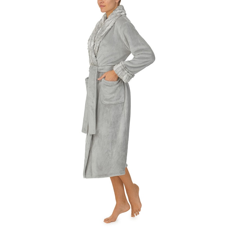 Carole Hochman Women's Plush Robe in Silver