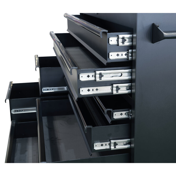 Close up & open HILKA 55" 16 DWR TRLLY CHE TOOL TROLLEY CHEST ICC55