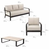 MoDe Living Calgary 4 Piece Deep Seating Set + Cover
