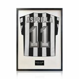 Faustino Asprilla Signed Shirt in White Frame Faustino Asprilla Signed Shirt in White Frame