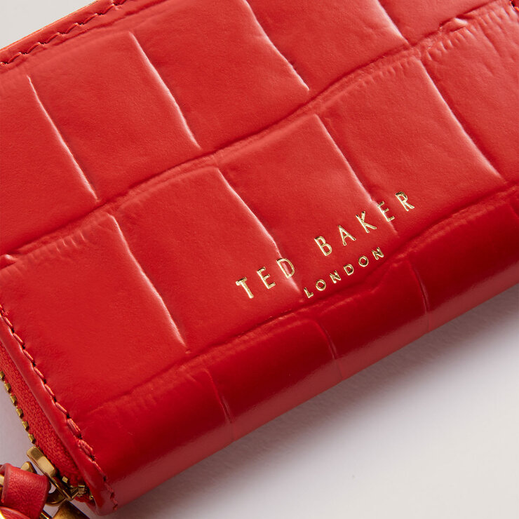 Ted Baker Wesmin Padlock Small Leather Purse in Red Ted Baker Wesmin Padlock Small Leather Purse in Red