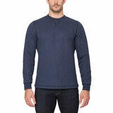 BC Clothing Men's Waffle Crew Sweater in Blue