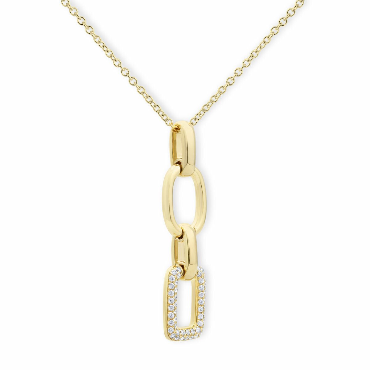 0.15ctw Round Brilliant Cut Diamond Pendant, 14ct Yellow Gold