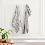 Loftex Loft Stripe Bath Towel in Grey, 76 x 147 cm