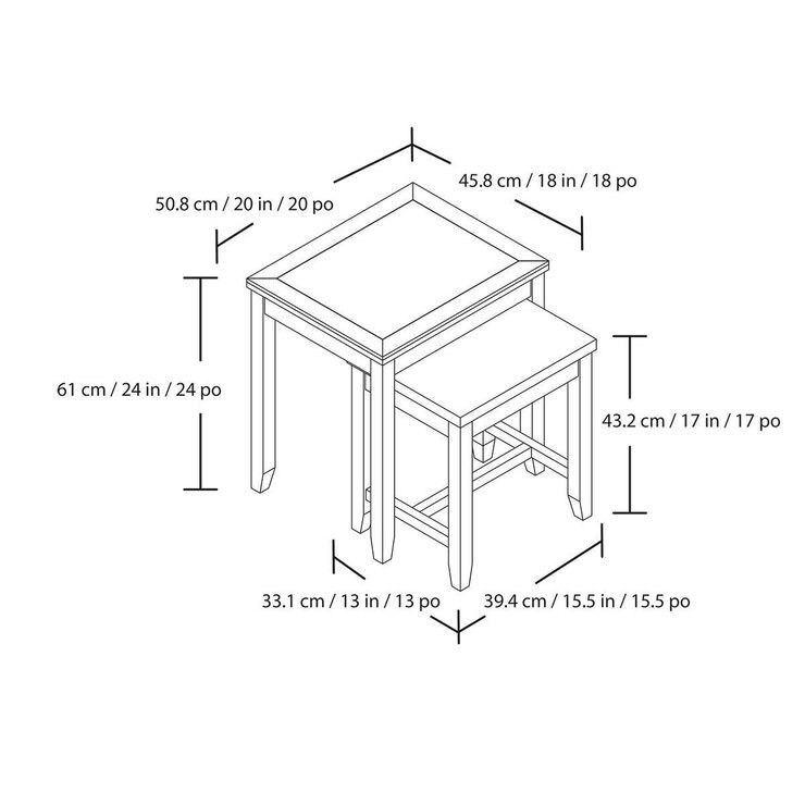 Bainbridge Home Nest of 2 Tables Costco UK