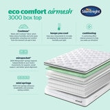 Silentnight AirMesh® 3000 Pocket Boxtop Mattress & Slate Grey Divan in 4 Sizes