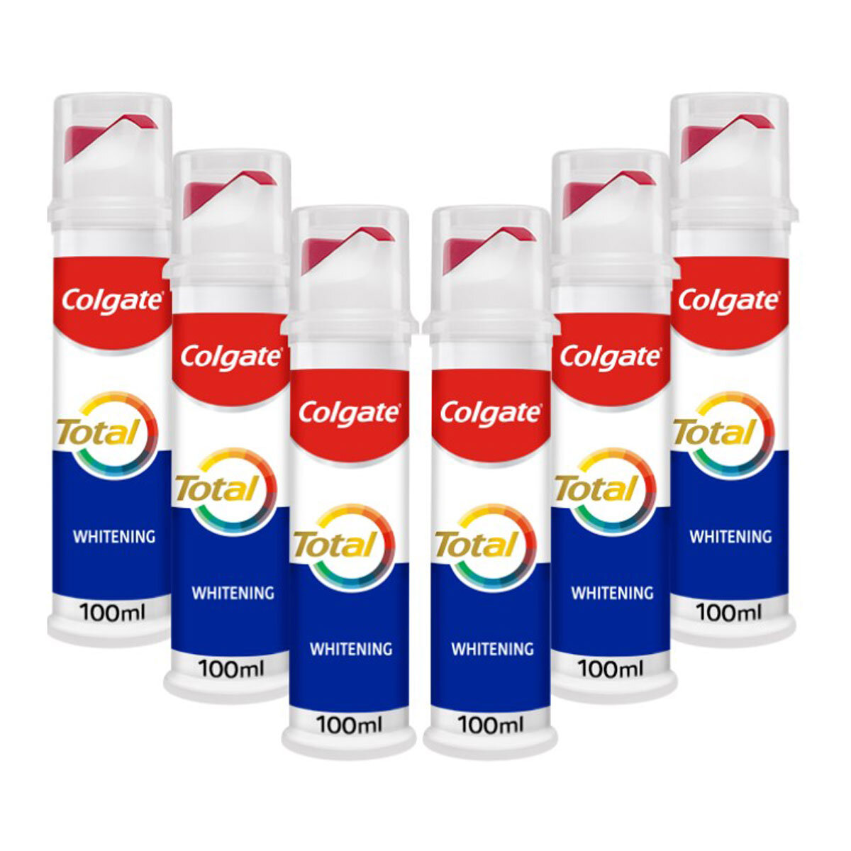 Colgate Total Whitening Toothpaste, 6 x 100ml