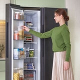 Samsung Bespoke RS80F66KBFEU Side by Side Fridge Freezer, B Rated in Black