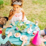 Plum Circular 4 Seater Picnic Table in Teal (3+ Years)