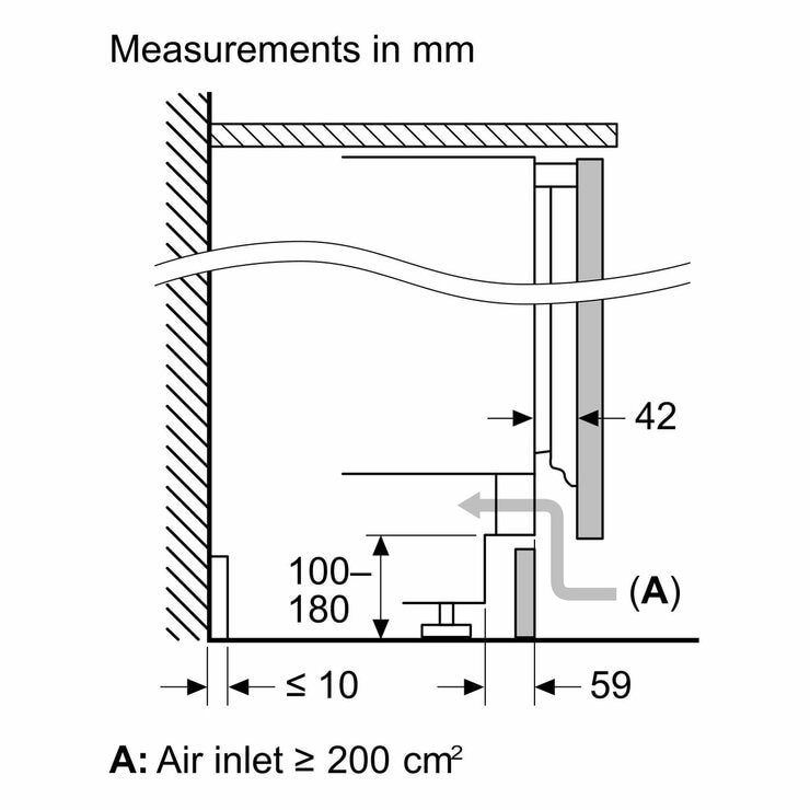 Bosch Series 4, GUN21VFE0G Built Under Freezer, E Rated