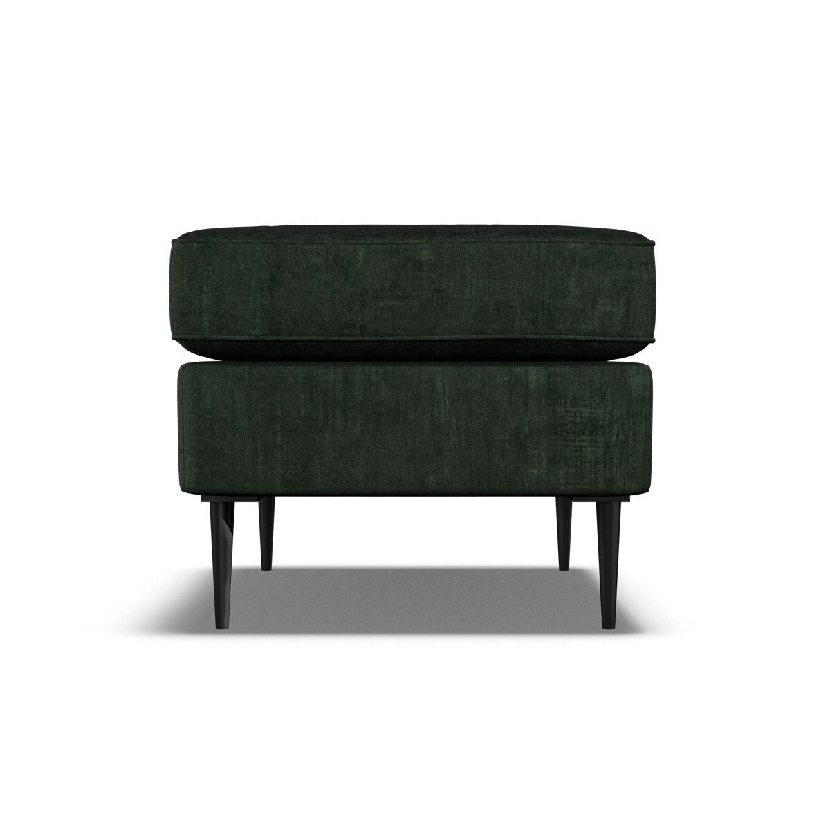 Aspen Velvet Footstool, Green