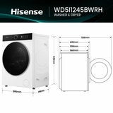 Hisense KitchenFit 5i Series WD5I1245BWRH 12kg / 8kg Washer Dryer, A Rated in White
