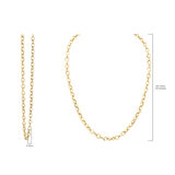 14ct Yellow Gold Oval Paperclip Chain Necklace