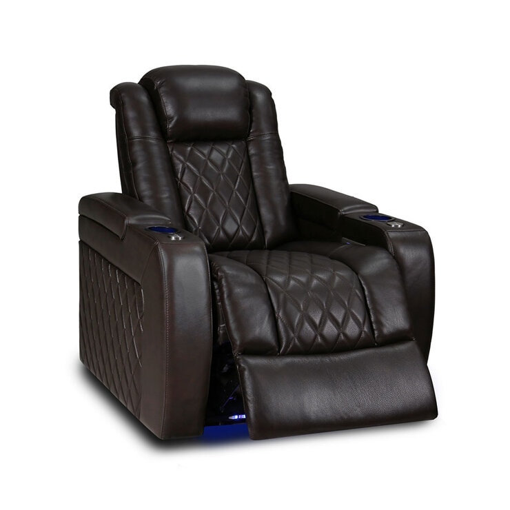 Valencia Home Theatre Seating Tuscany Row of 5 Chairs, Brown Valencia Home Theatre Seating Tuscany Row of 5 Chairs, Brown