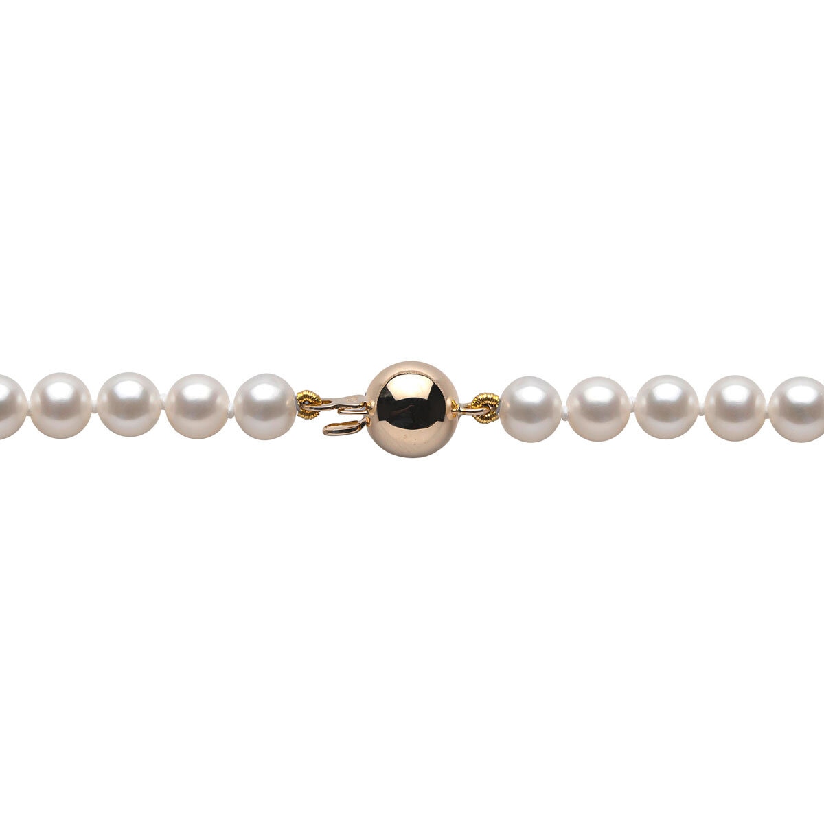 5mm-8mm Freshwater White Pearl Graduated Necklace, 18ct Yellow Gold