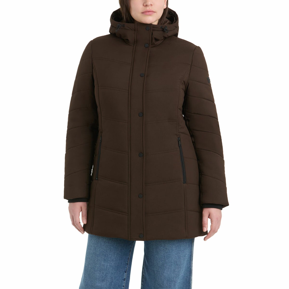 Sanctuary Women's Walker Coat with Faux Fur Hood