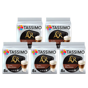 Tassimo L'OR Latte Macchiato Coffee Pods, 40 Servings