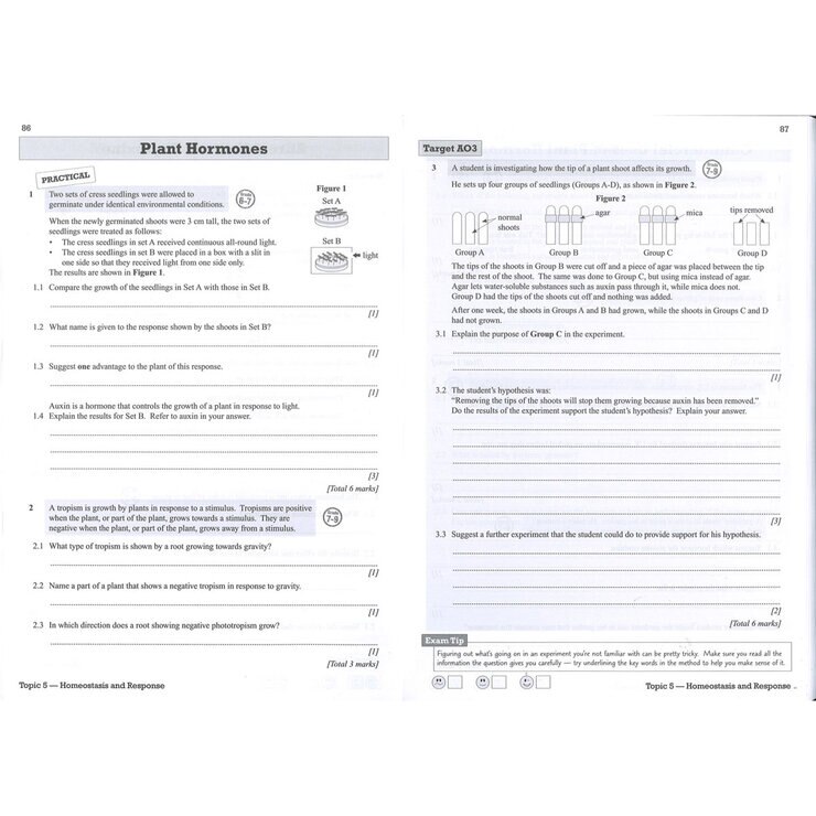 Page Spread CGP GCSE AQA Biology text book